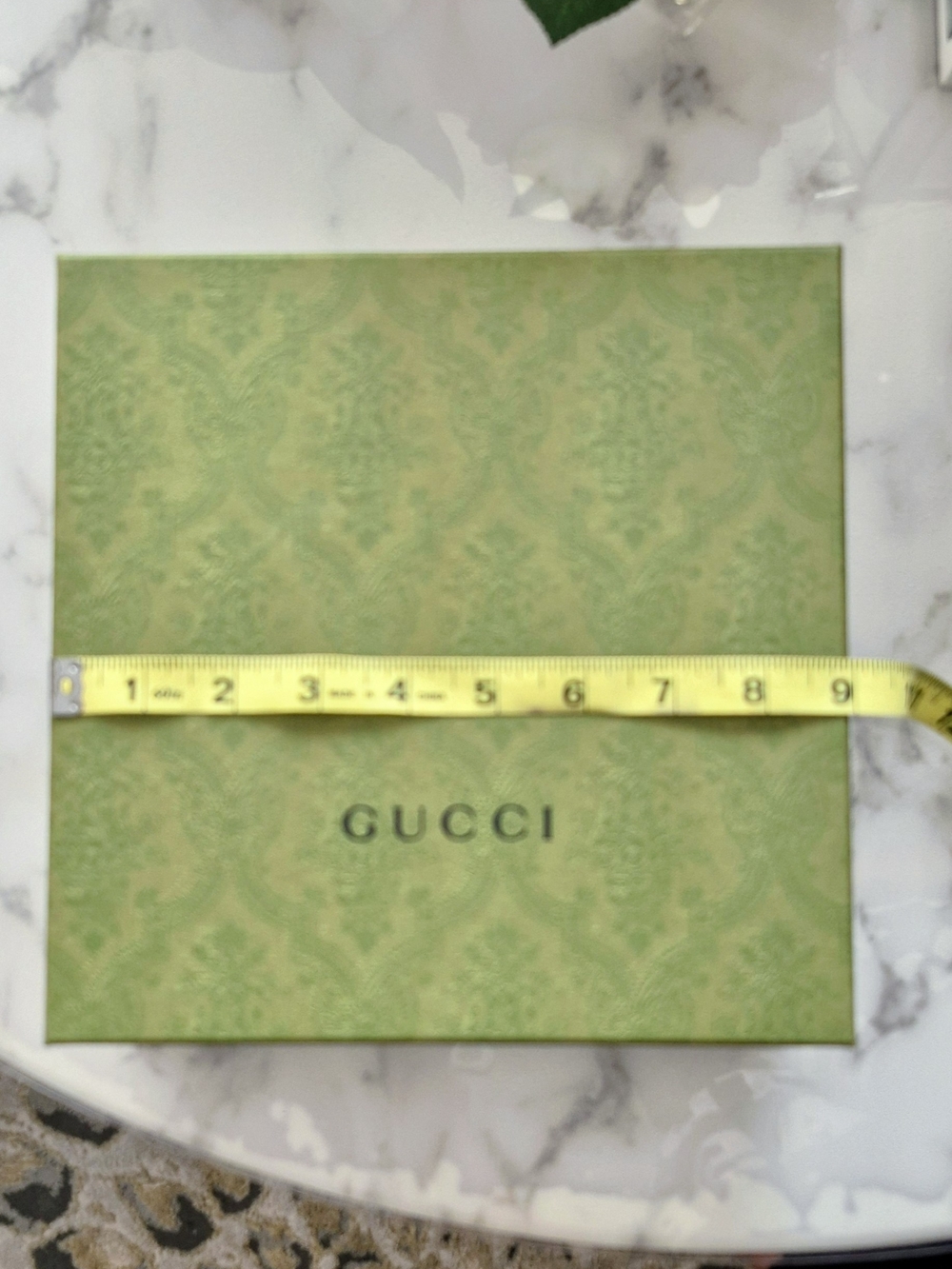 Gucci Embossed Green Damask Gift Box